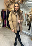 Kate Mid Length Puffer Jacket Camel