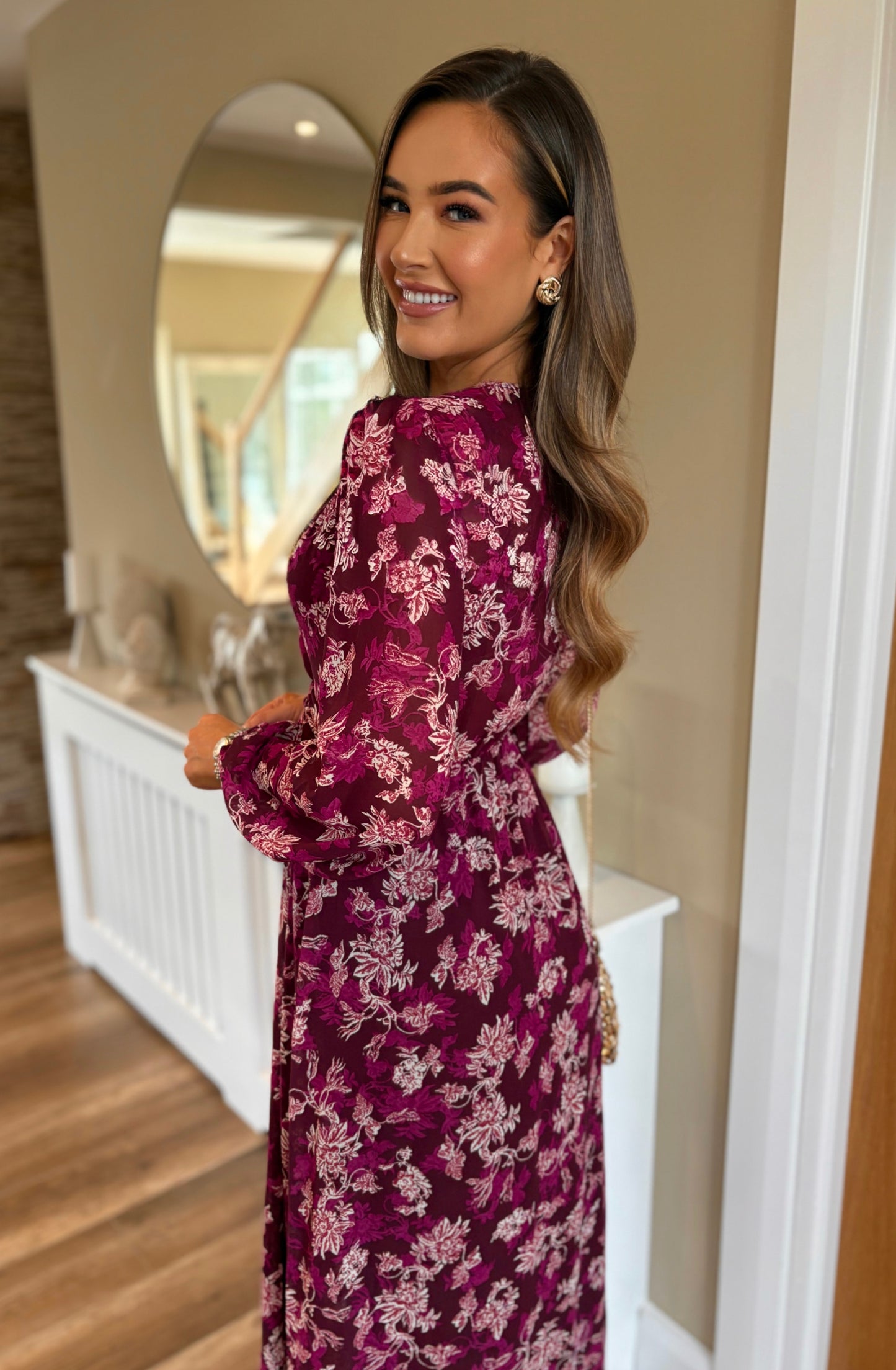 Jules Print Dress Purple