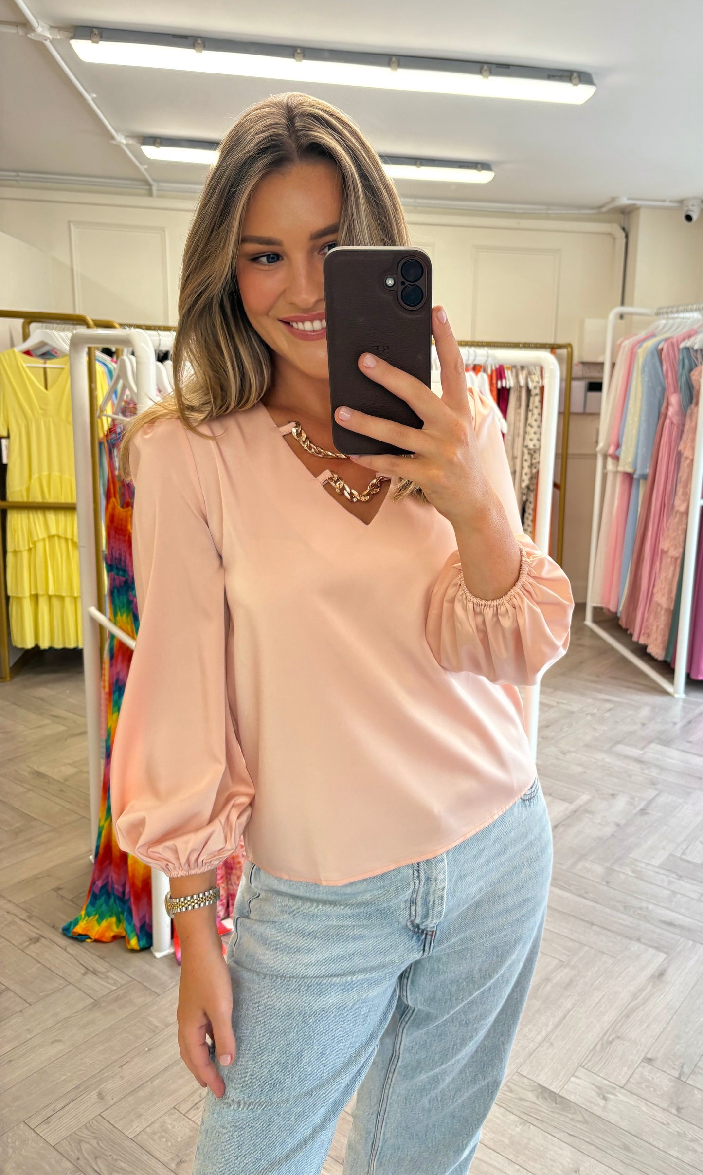 Vena Blouse Blush Pink