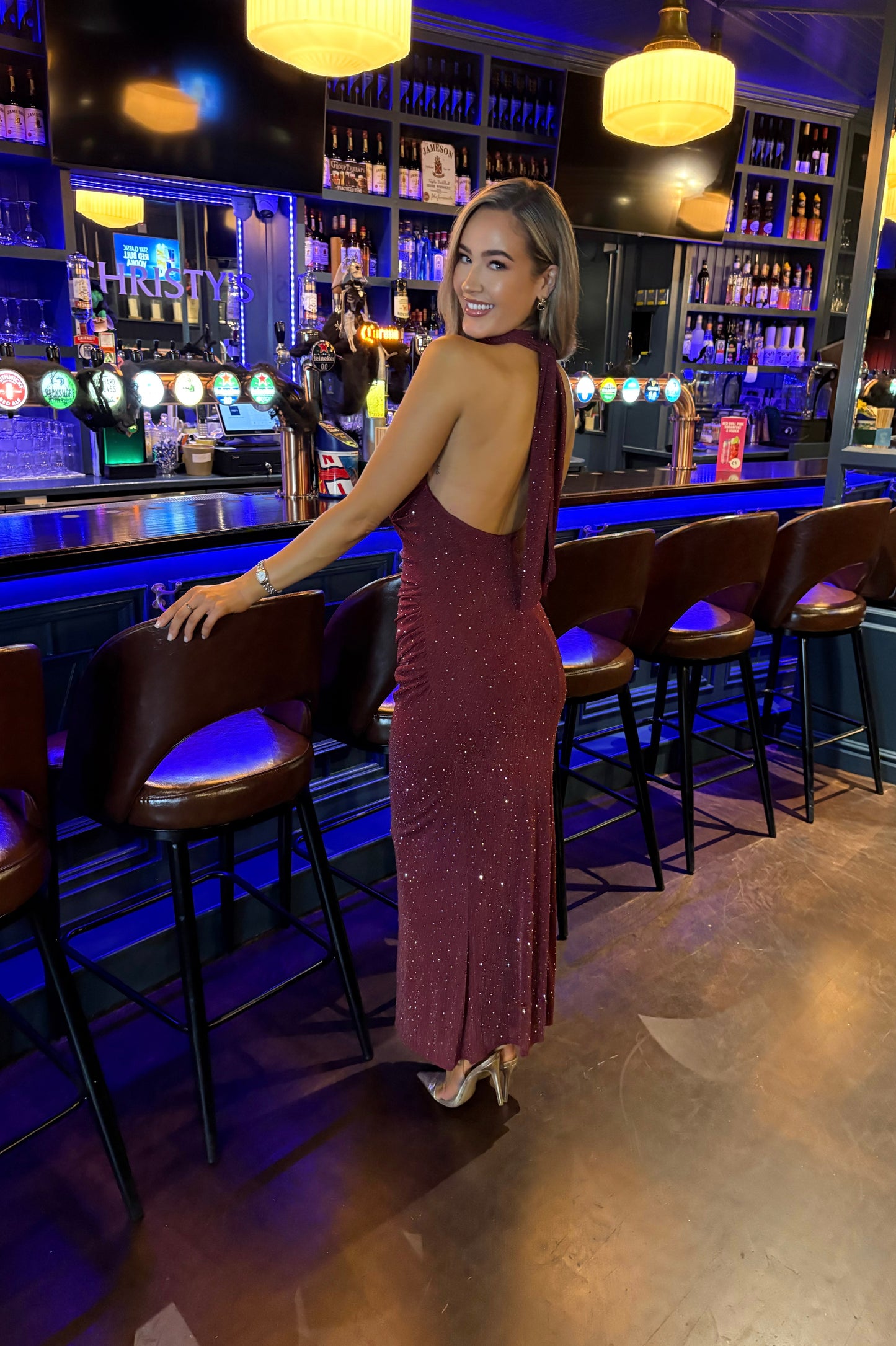 Abilene Dress Burgundy