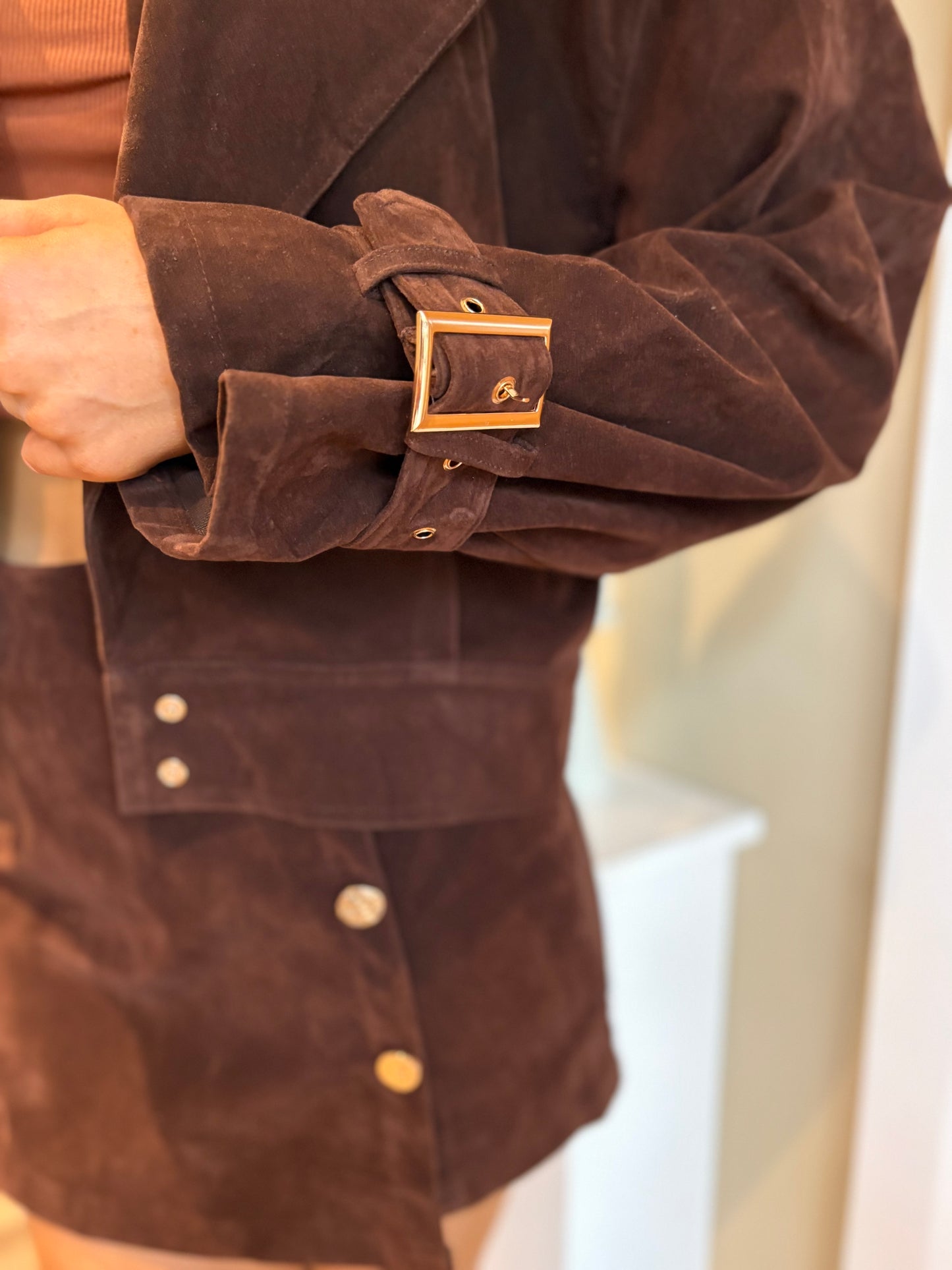 Maple Cropped Jacket Brown