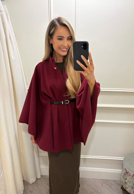 Elaine Cape Burgundy