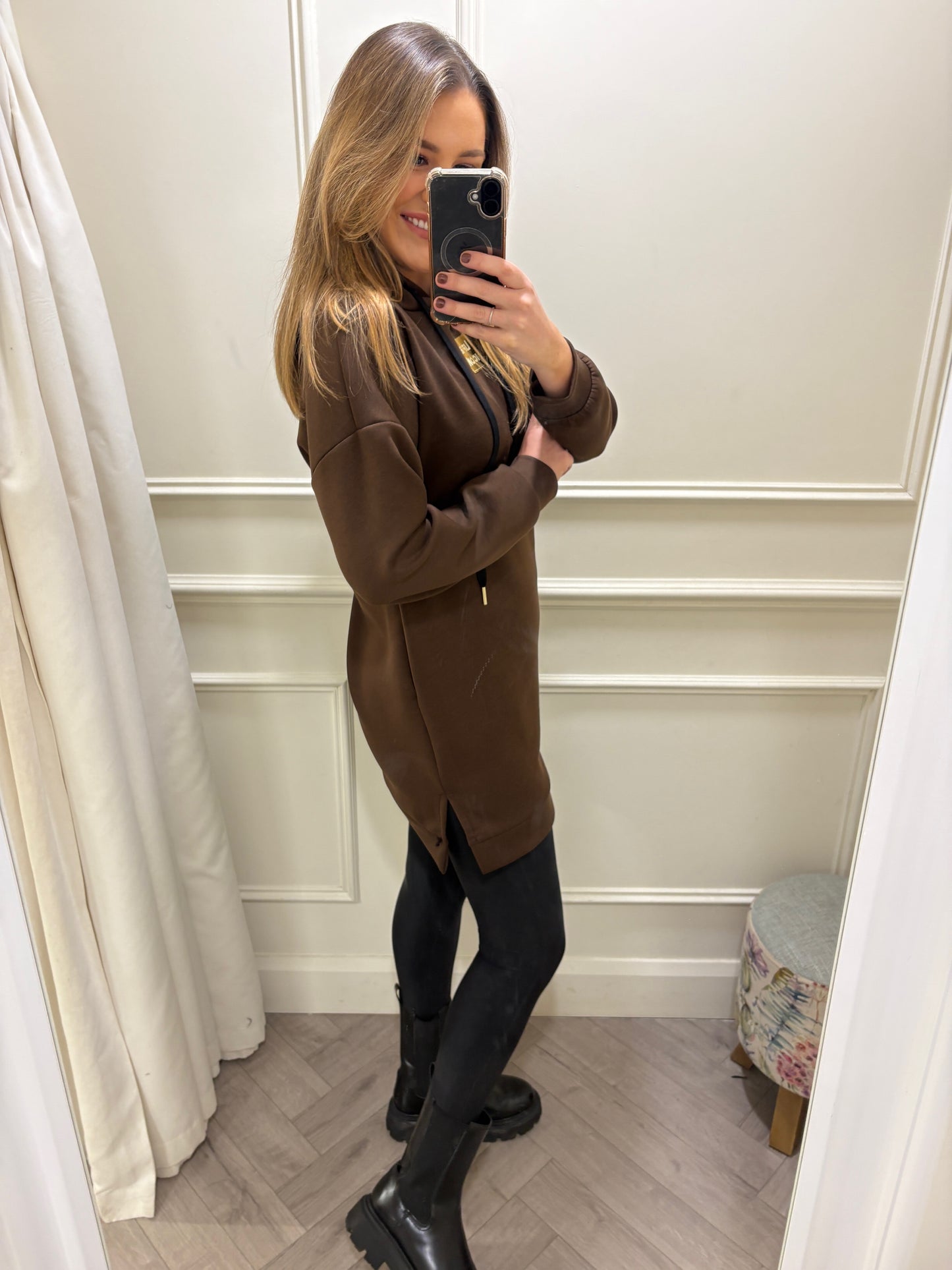 Kaci Jumper Dress Brown