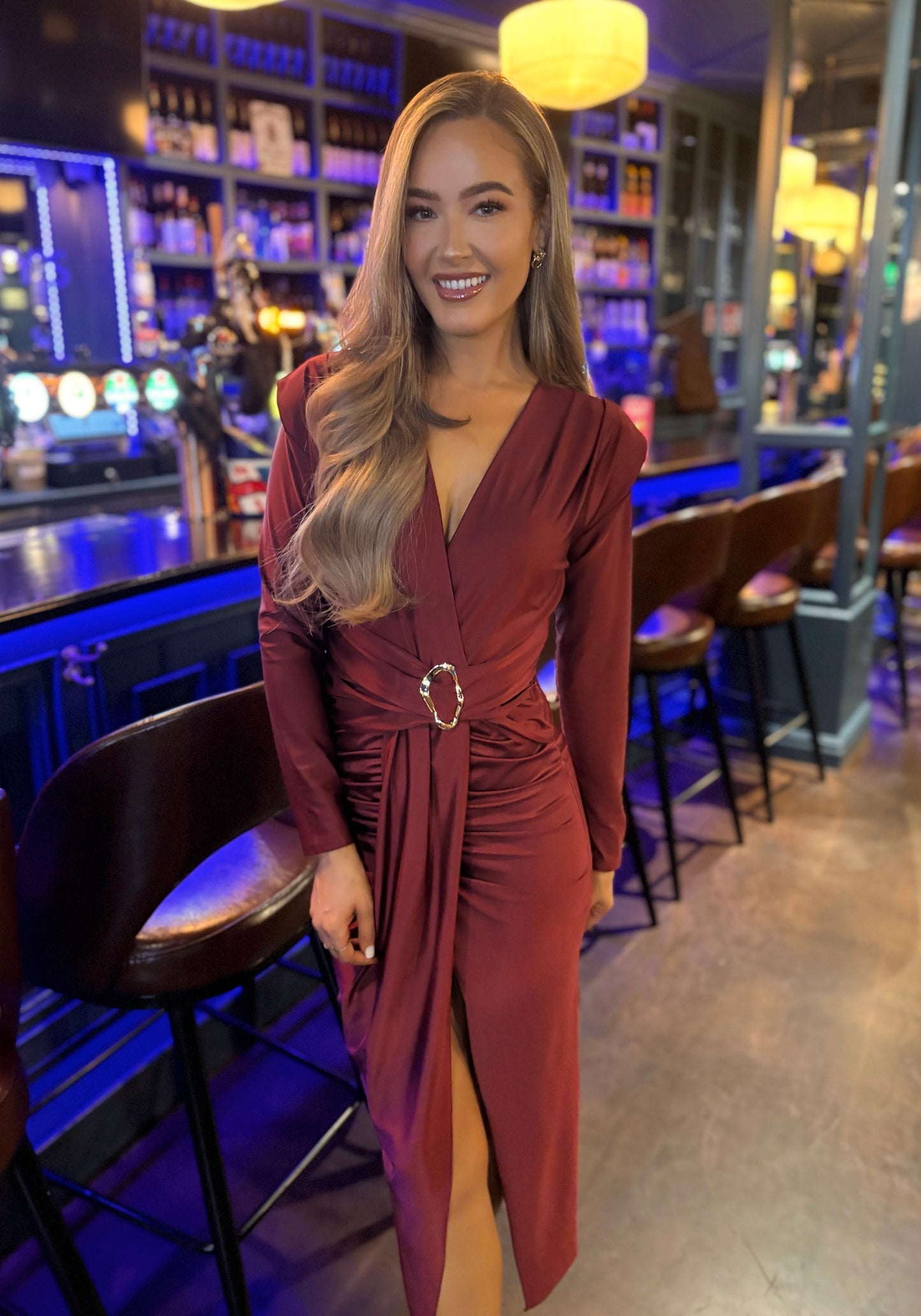 Maydeline Dress Burgundy