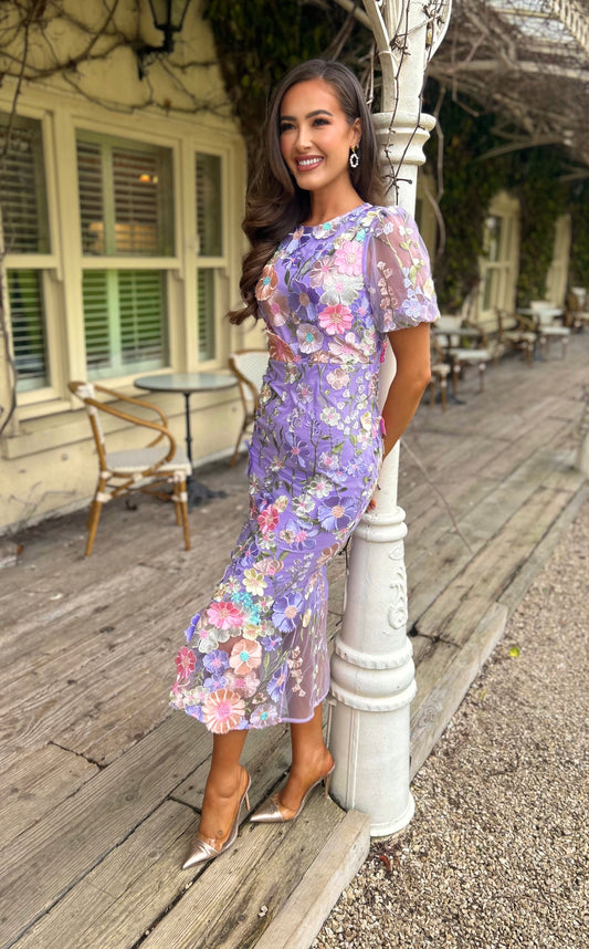 *PRE-ORDER* Florence Floral Dress Lilac