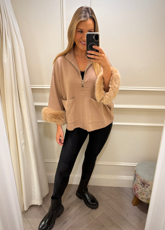 Lori Cardigan Knit Tan