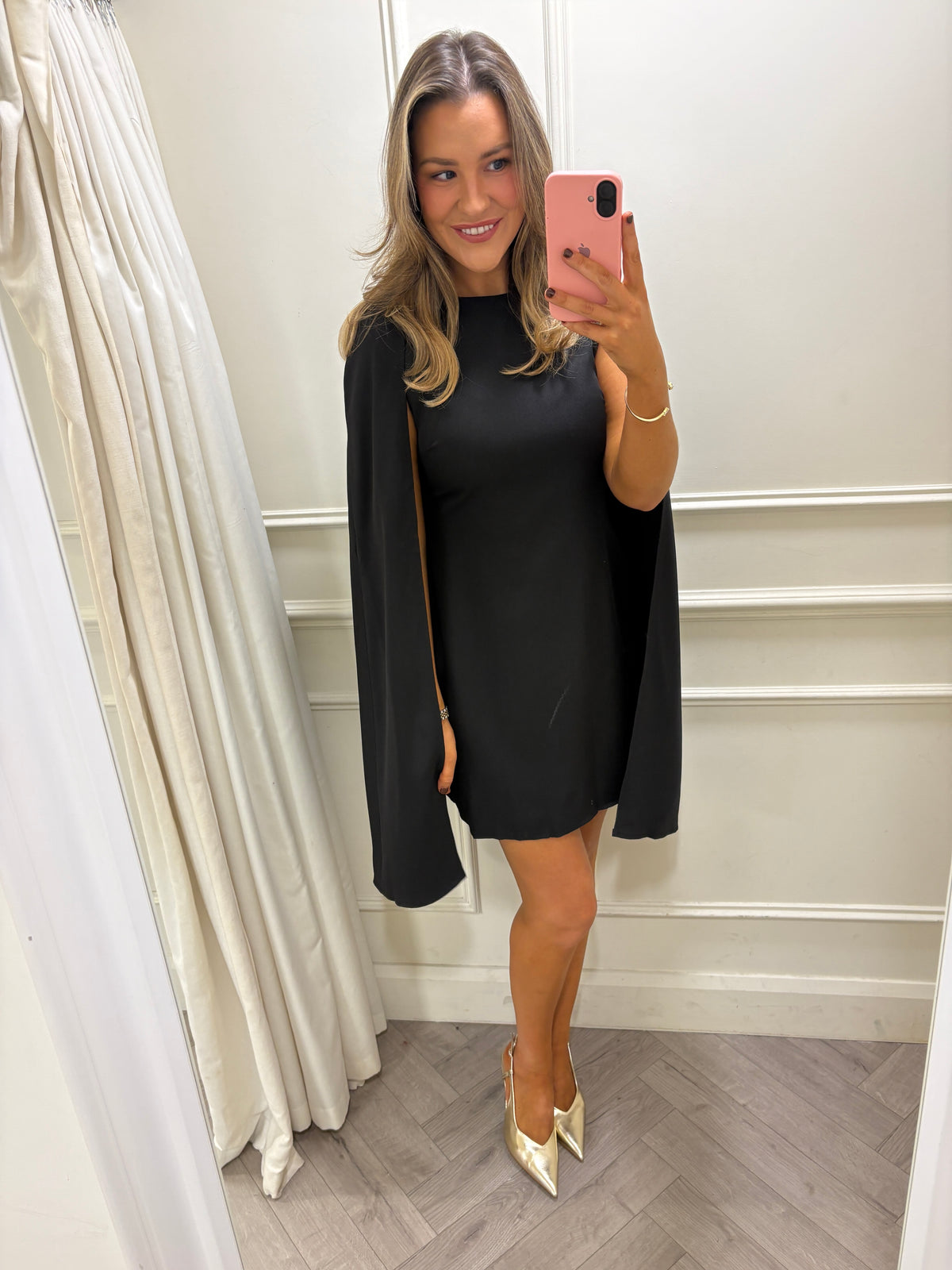 Leona Cape Dress Black