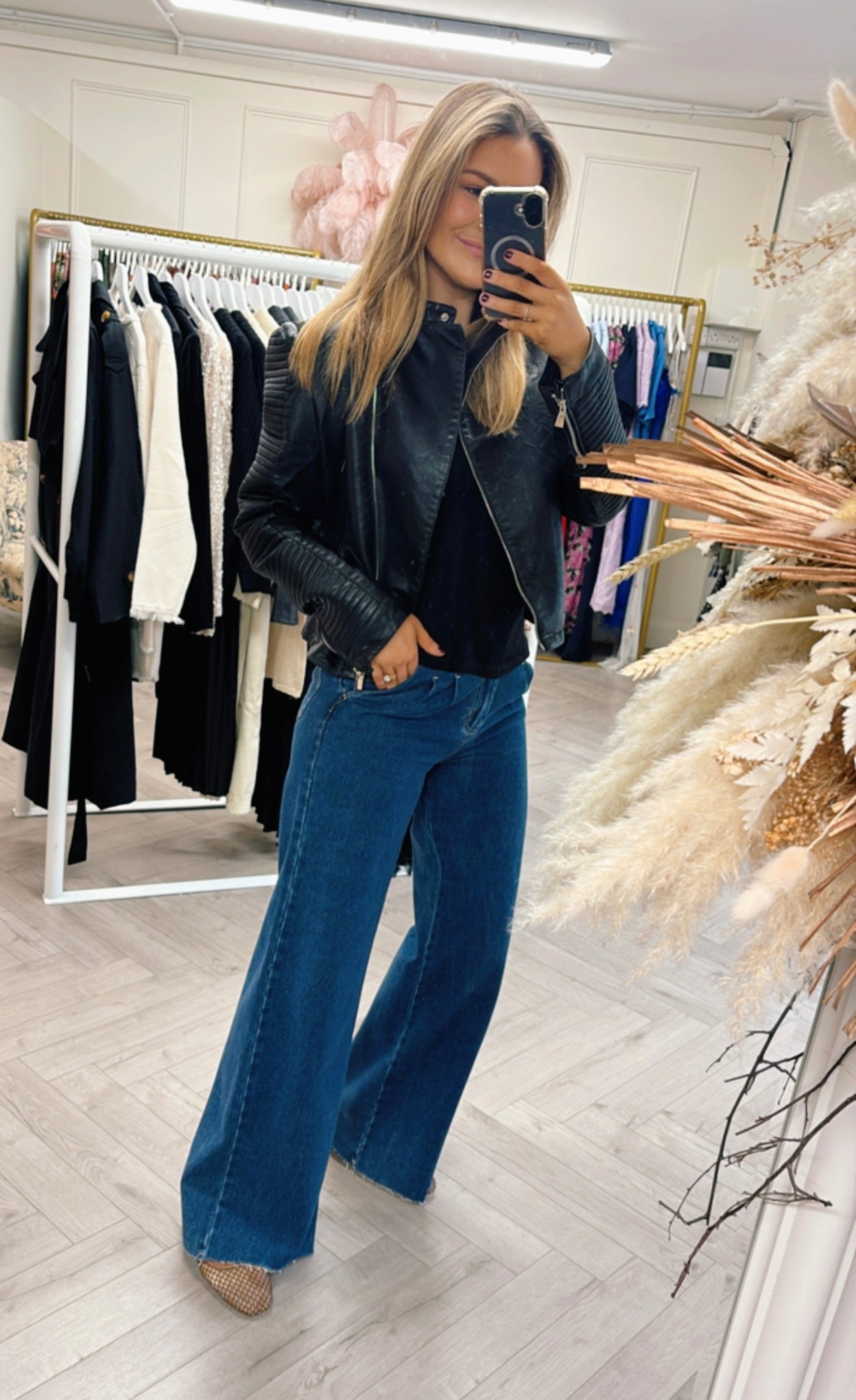 Freddie Faux Leather Jacket Black