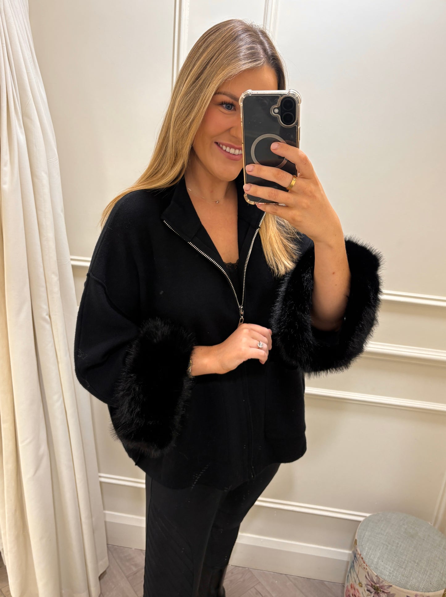 Lori Cardigan Knit Black