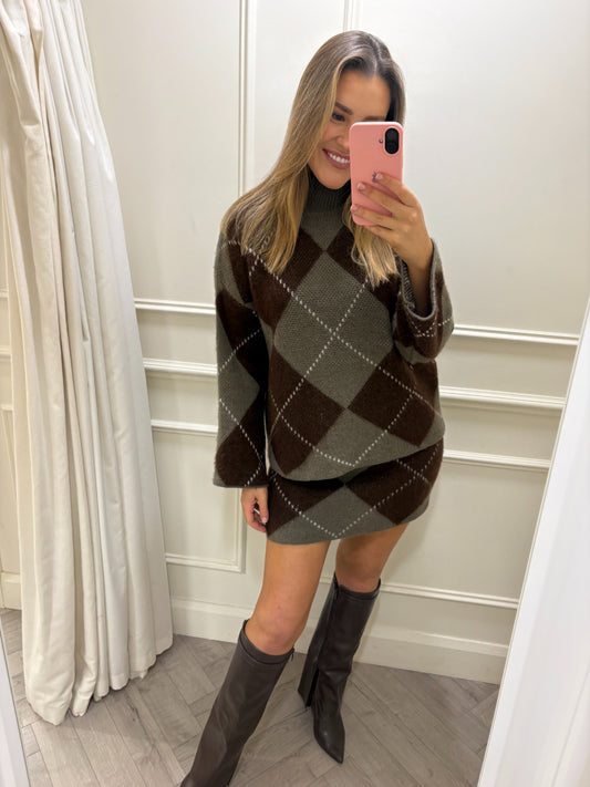 Kelly Knitted Two Piece Khaki