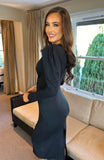 Alinia Knot Twist Detail Dress Black