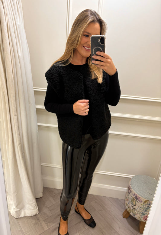 Bonnie Fur Gilet Black