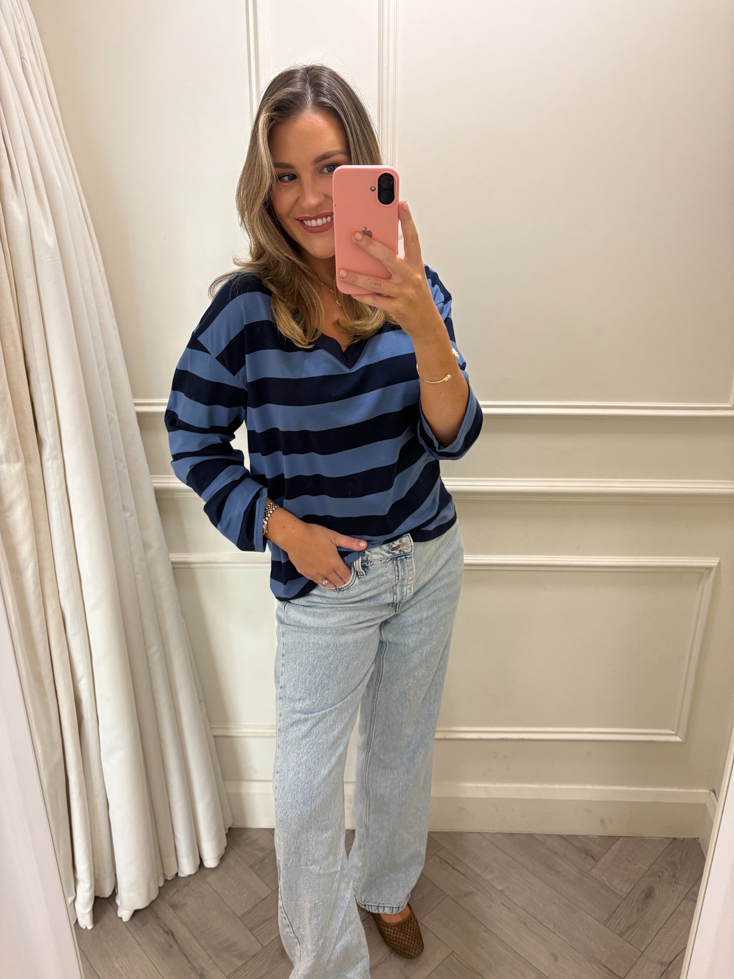 Juliette Longsleeve Navy & Blue