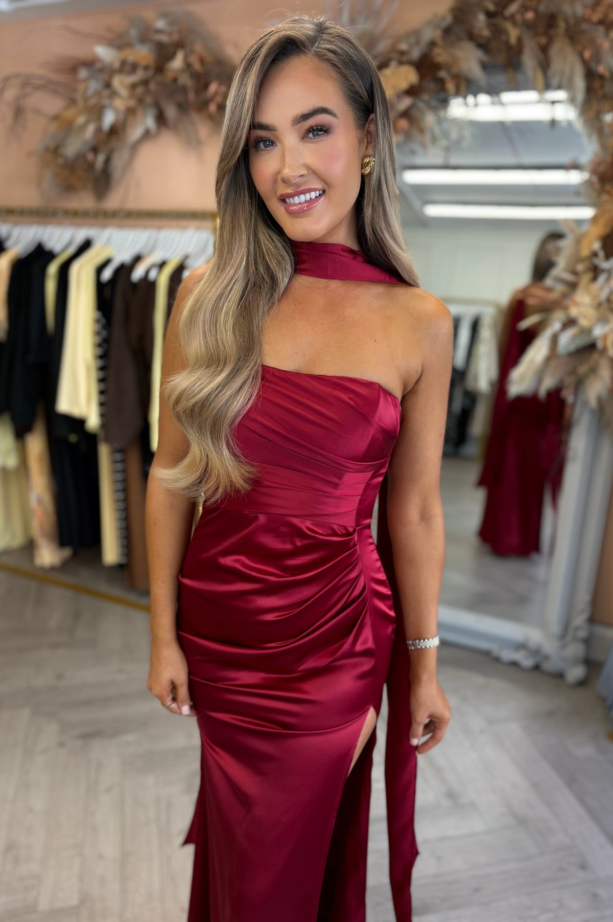 Charli Dress Burgundy