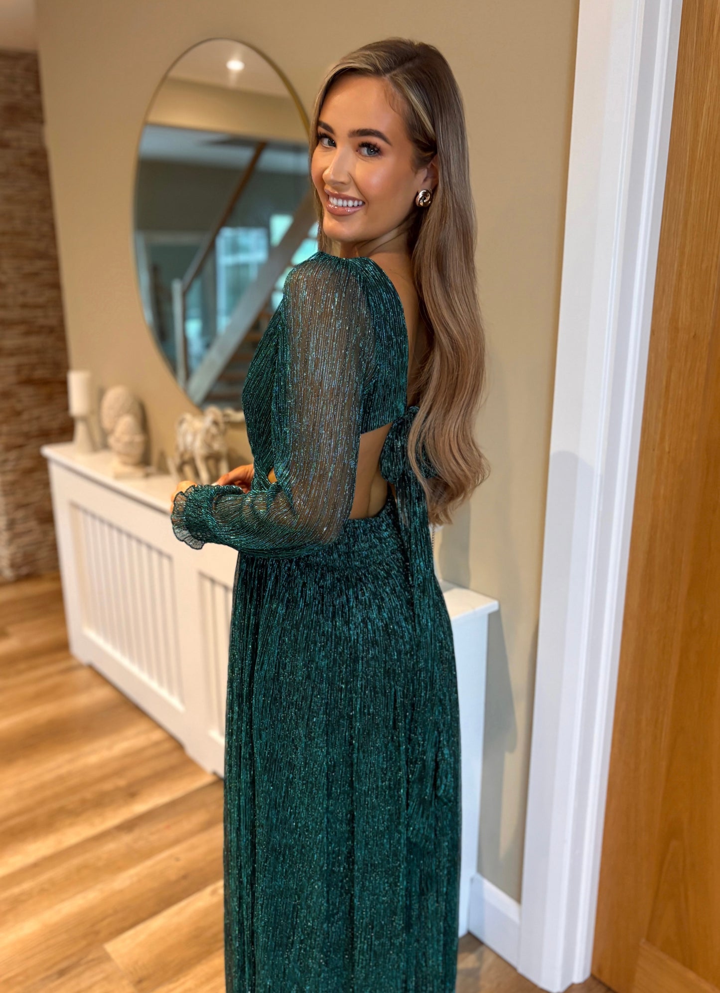 Tavira Shimmer Dress Turquoise