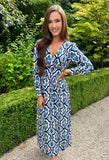 Allie Print Dress Navy
