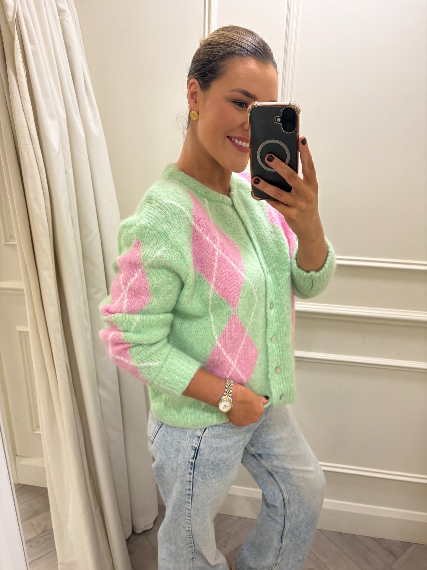 Vera Knit Lime & Pink