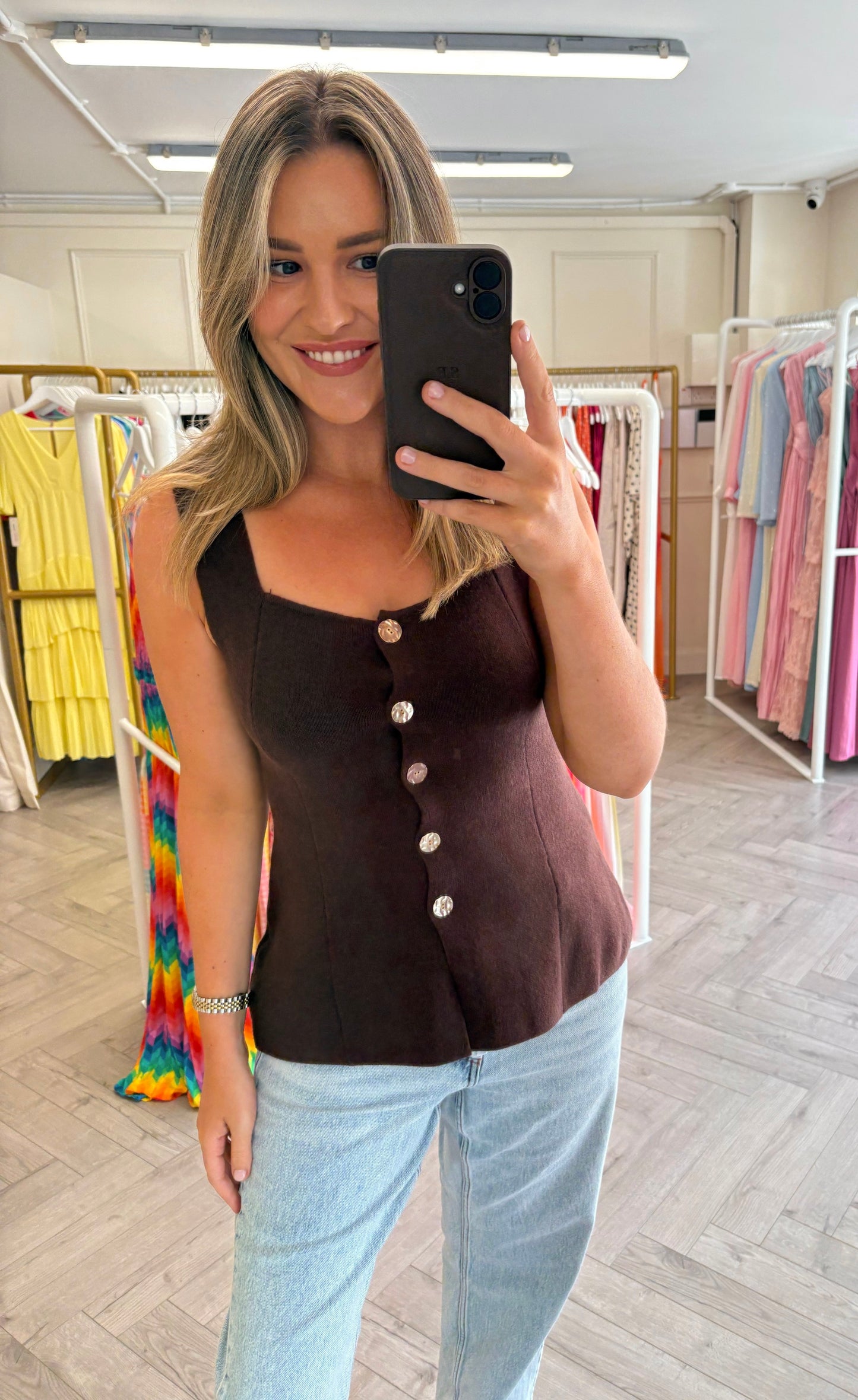 Leah Top Brown