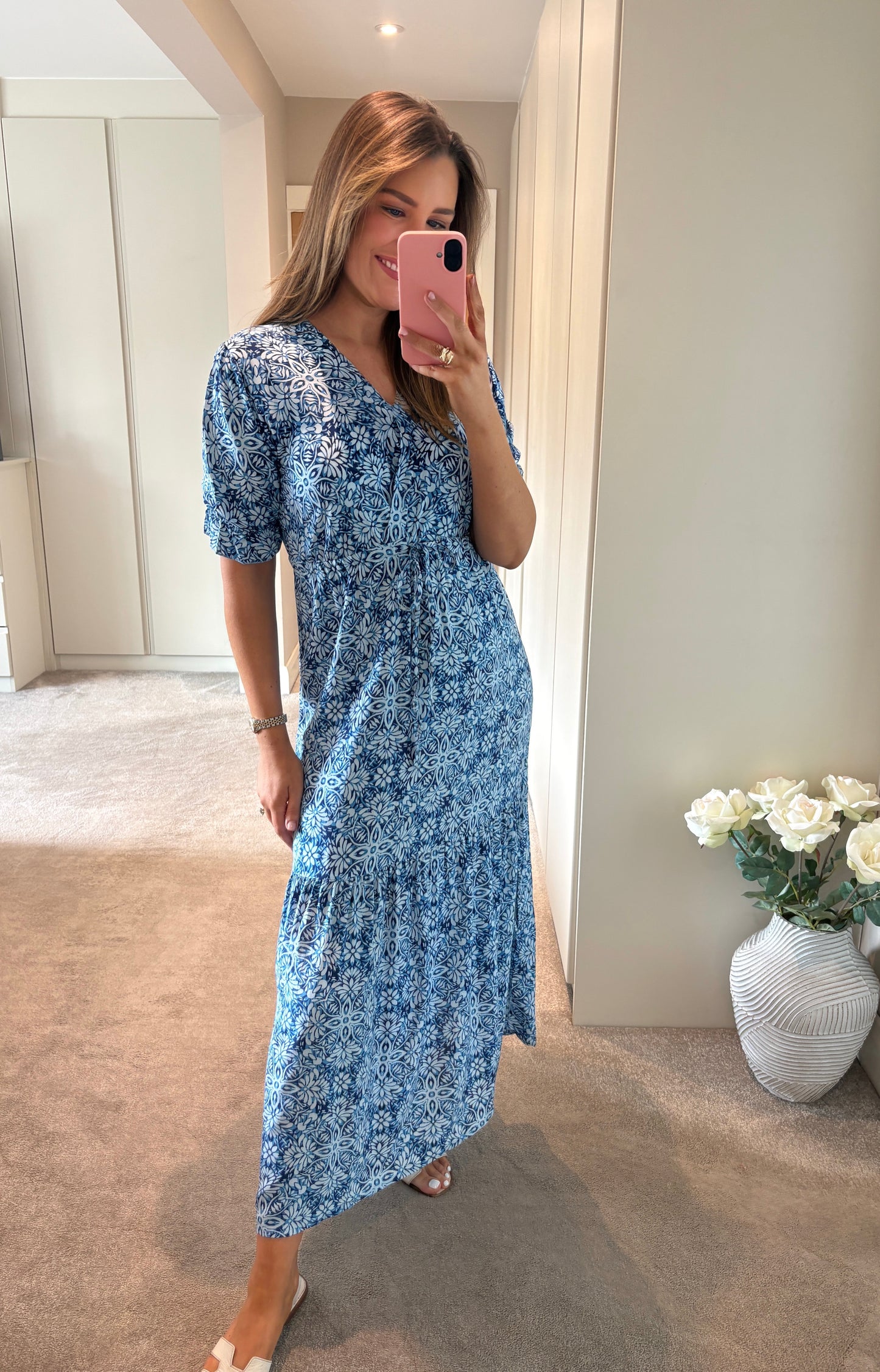 Brona Dress Blue