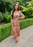 Lara Paisley Dress Camel