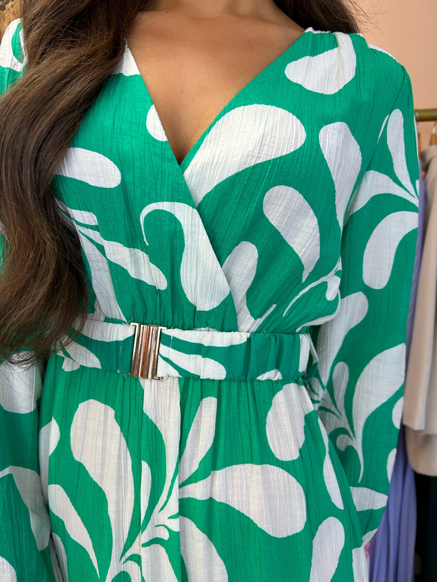 Eve Belted Dress Green