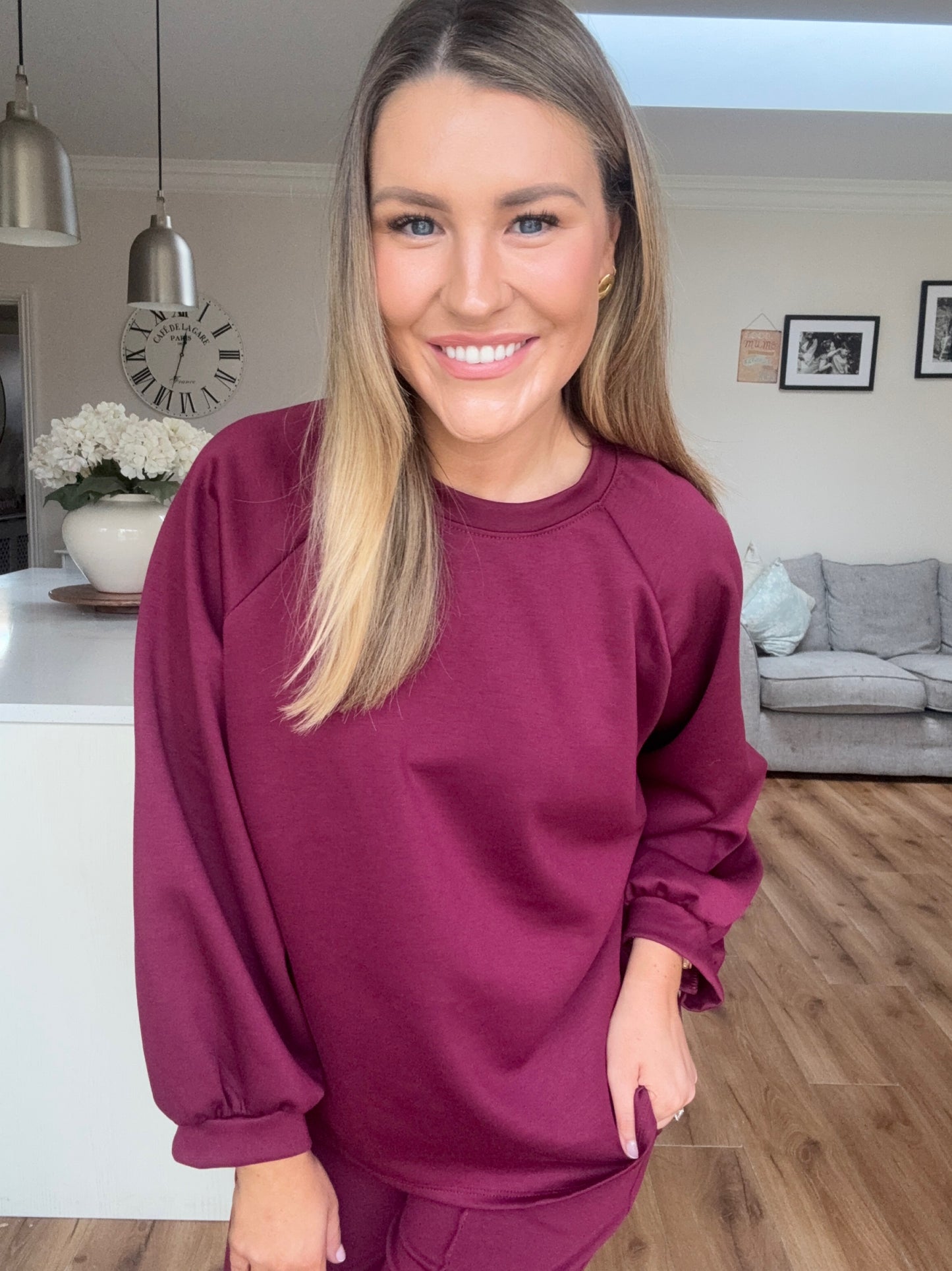 Olivia Two Piece Burgundy