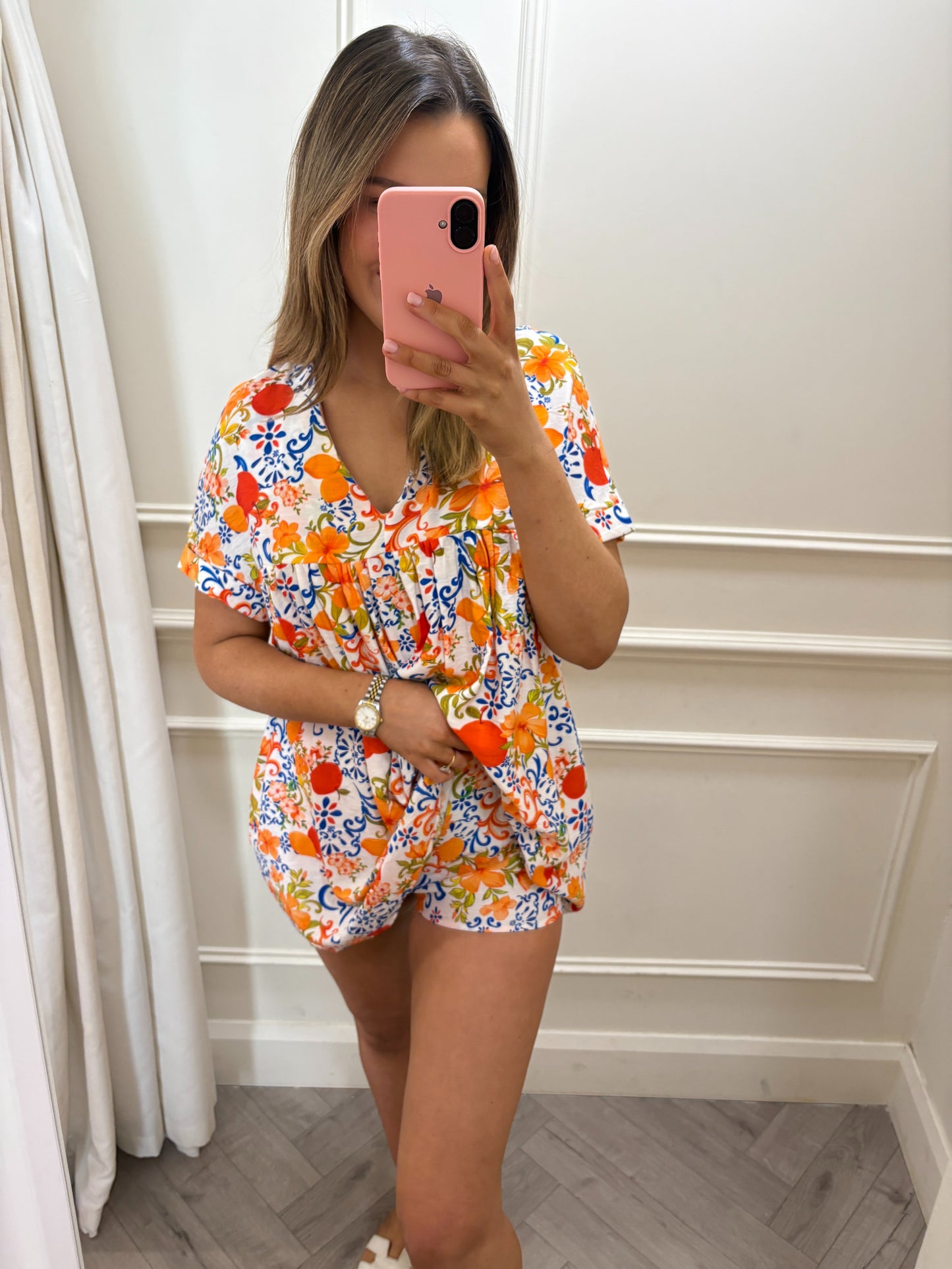 Leona Playsuit Orange