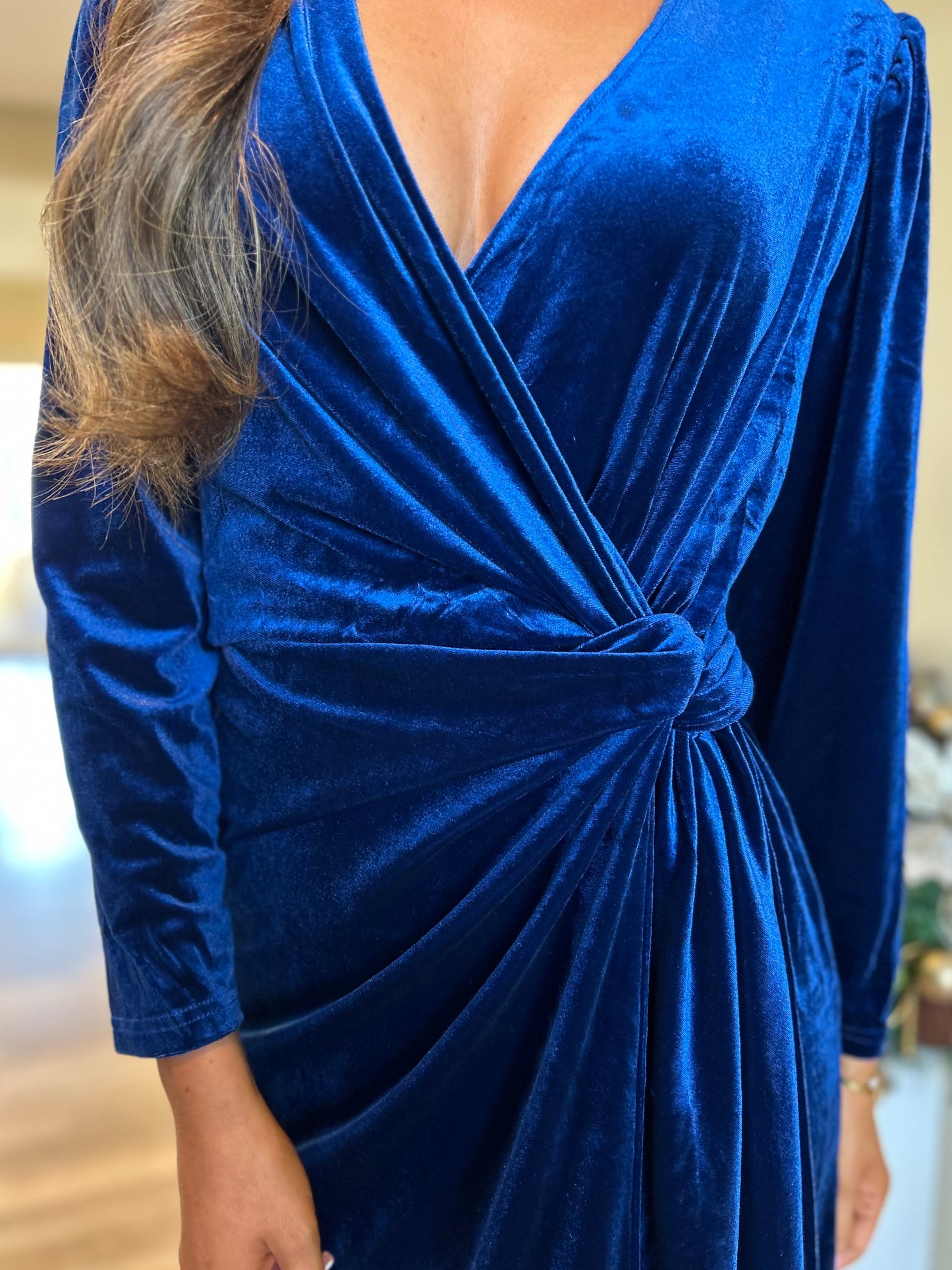 Kaylee Velvet Dress Navy