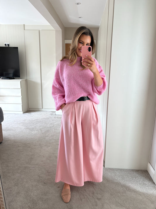 Billie Belted Culotte Pink