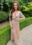 Tazia Gold and Blush Dress