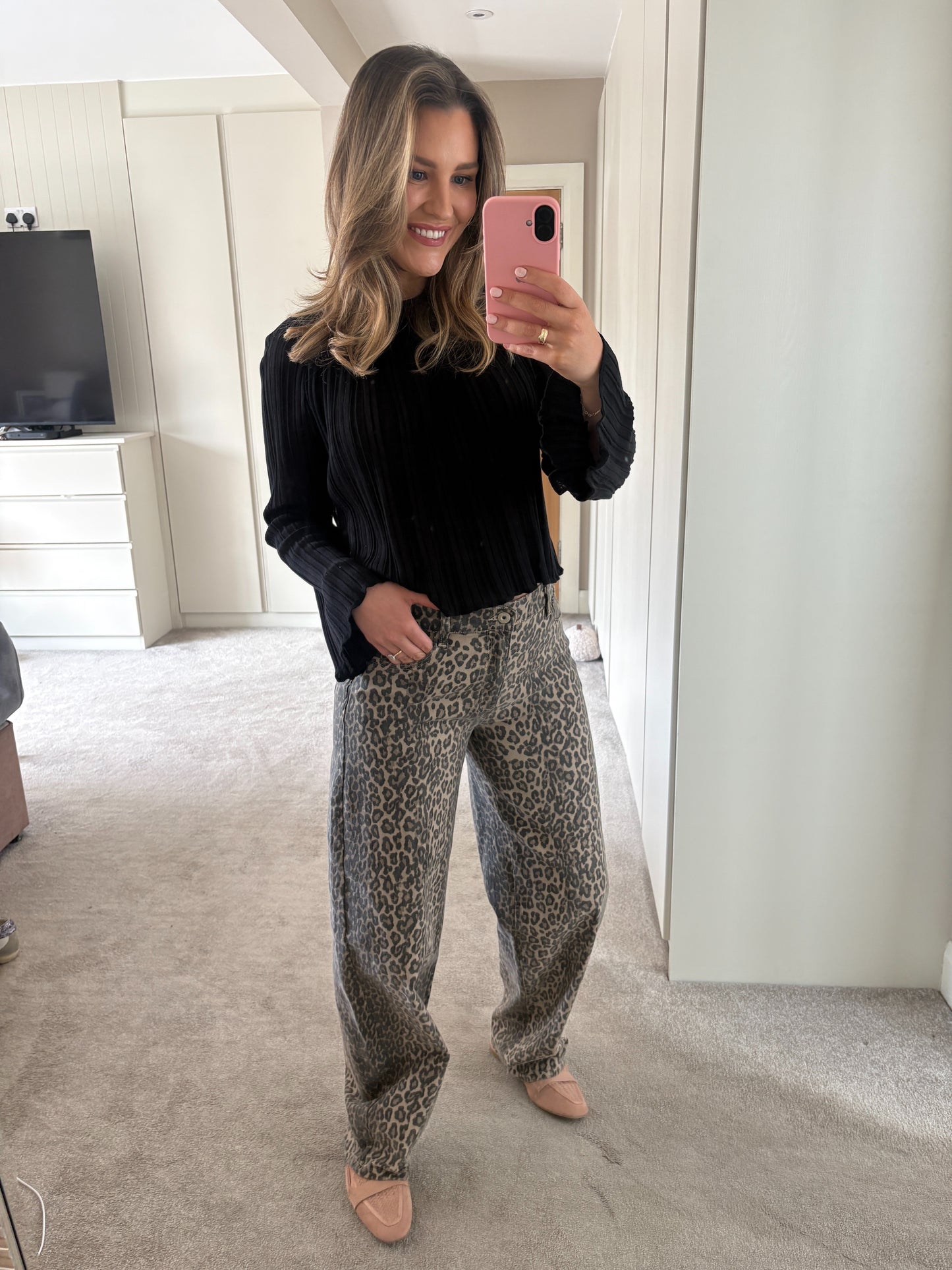 Sienna leopard Balloon Jeans