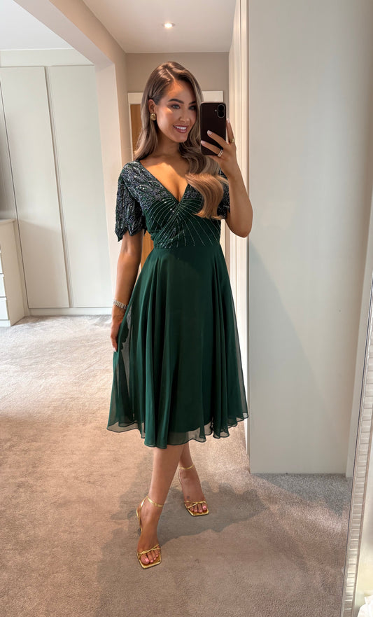 Talulah Embellished Dress Green