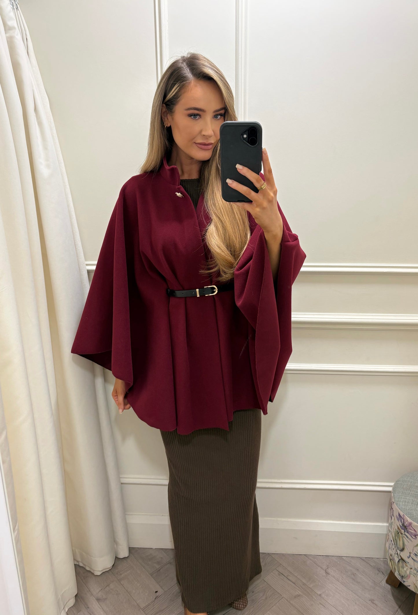 Elaine Cape Burgundy
