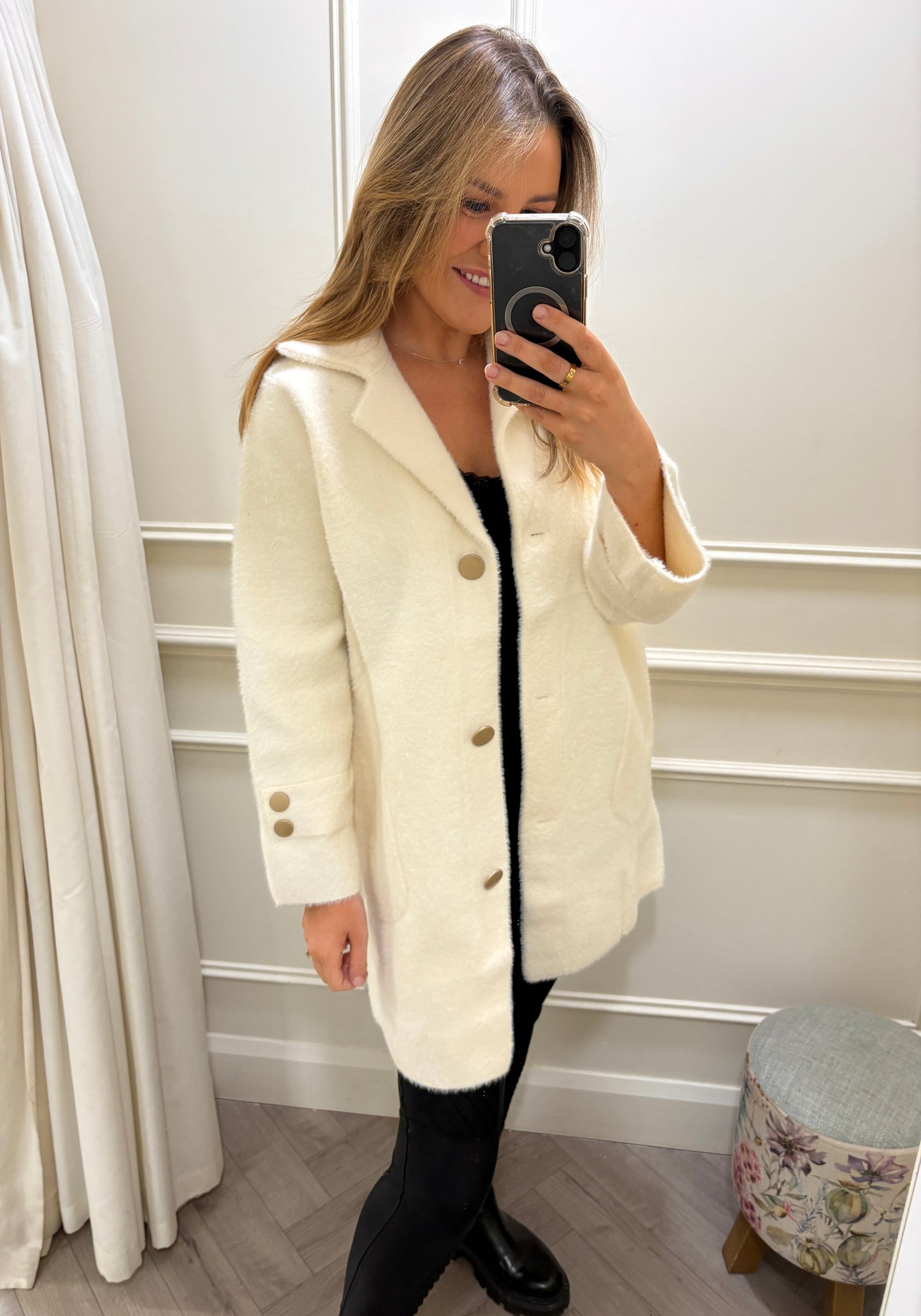 Elsie Coat White