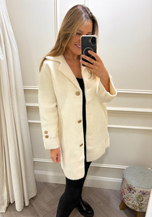 Elsie Coat White