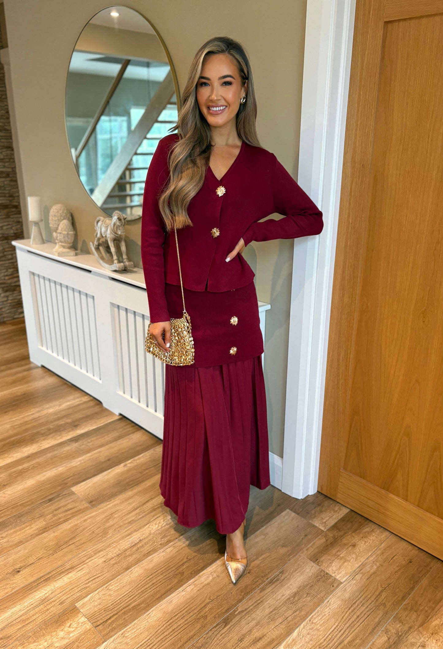Naomi Two Piece Burgundy
