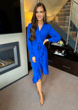 Nina Wrap Dress Blue