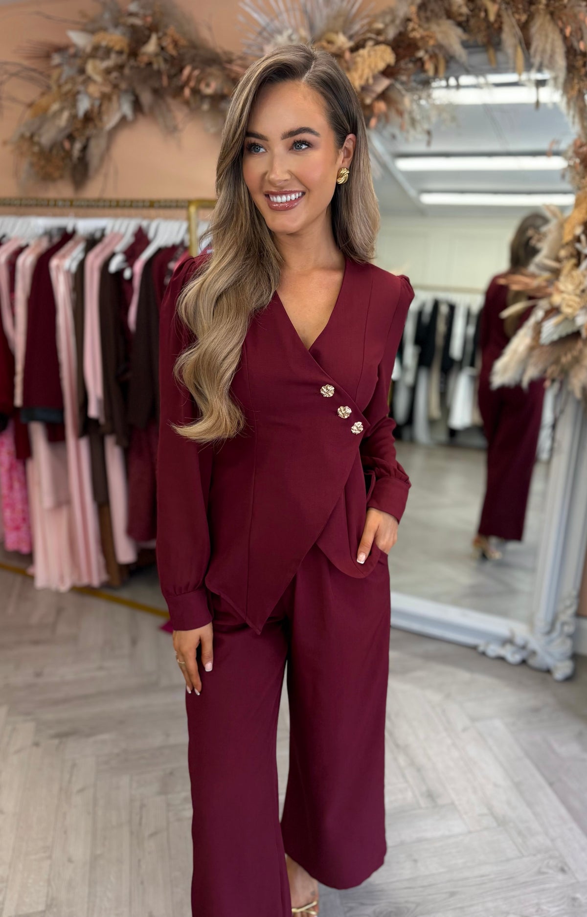 Fleur Two Piece Burgundy