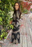 Hannah Gold & Black Sequin Gown