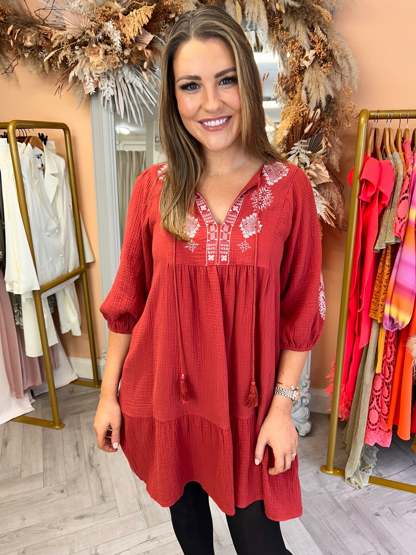 Sarah Dress Terracotta