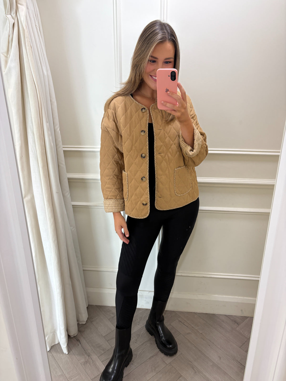 Tyla Shacket Camel