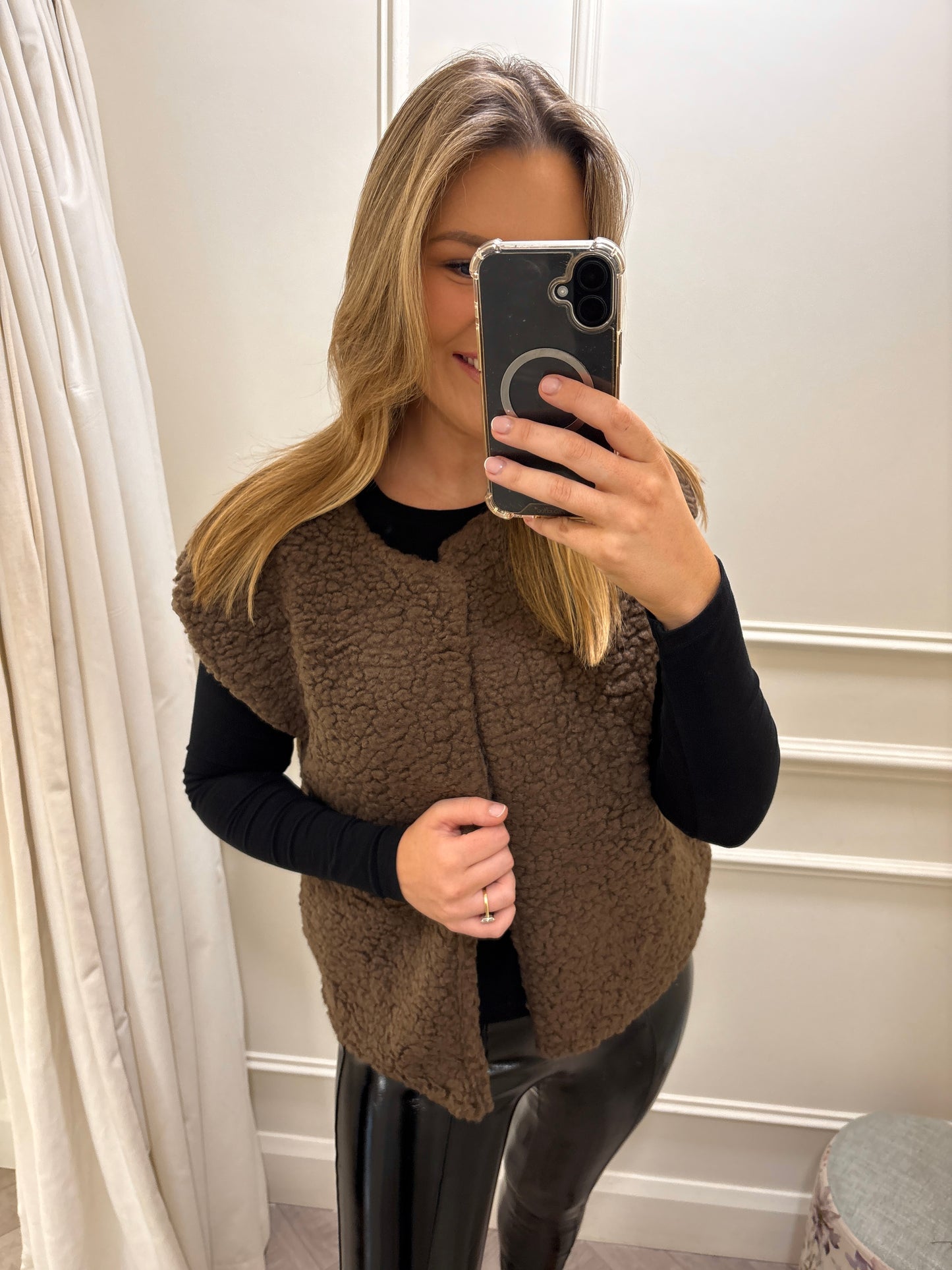Bonnie Fur Gilet Brown