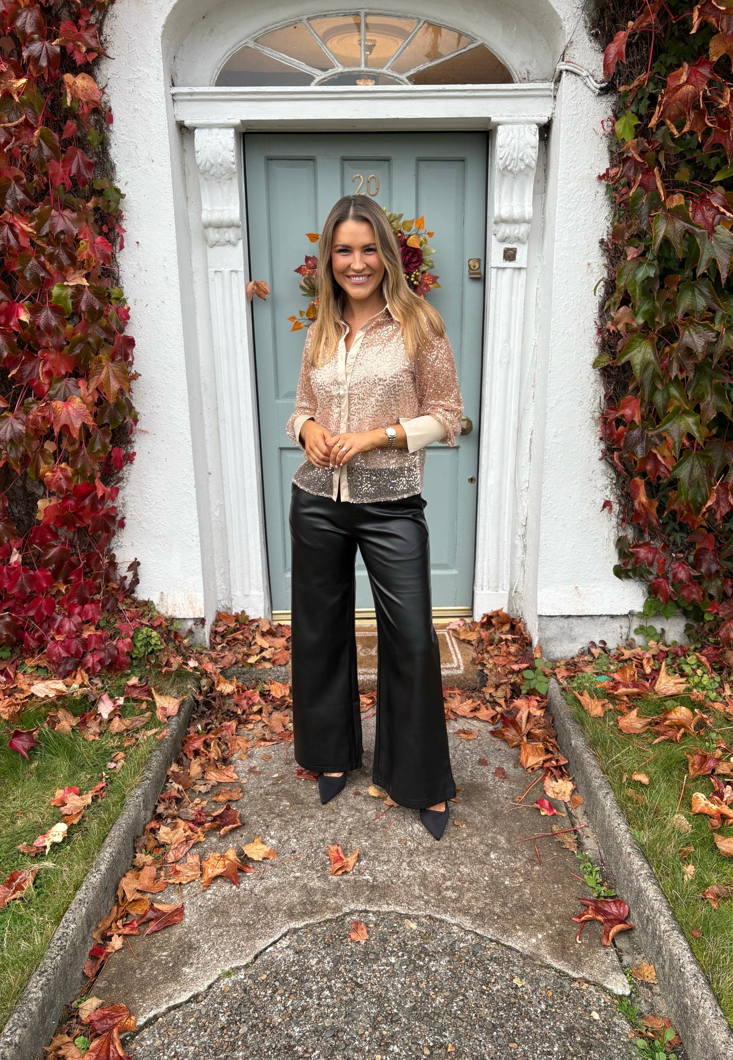 Mirella Sparkle Shirt Beige