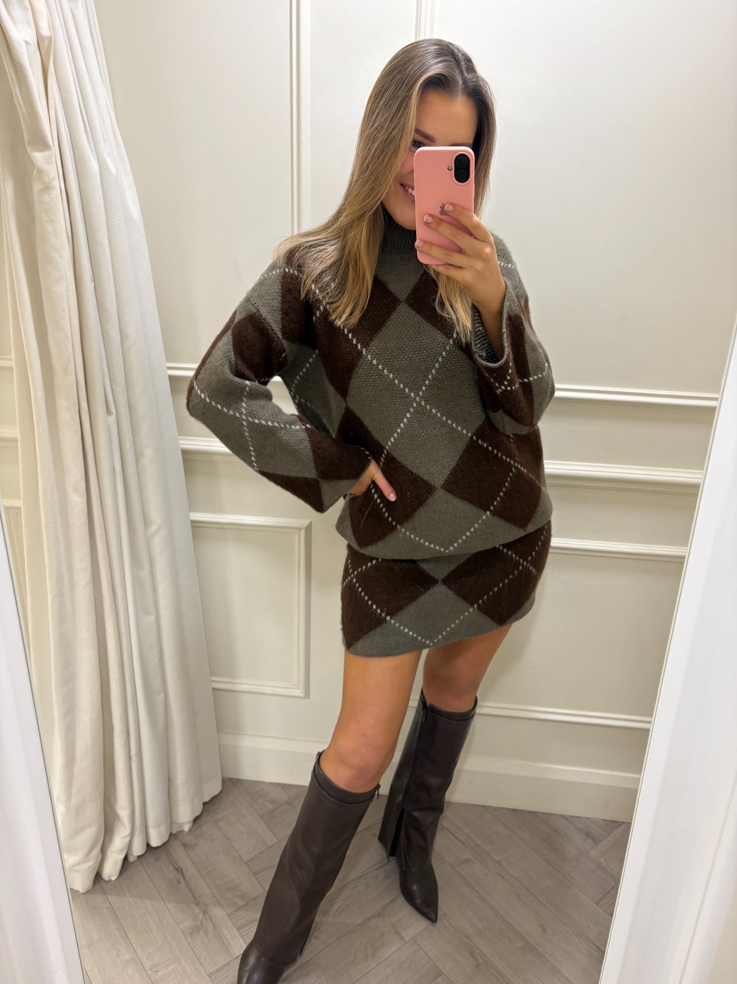 Kelly Knitted Two Piece Khaki