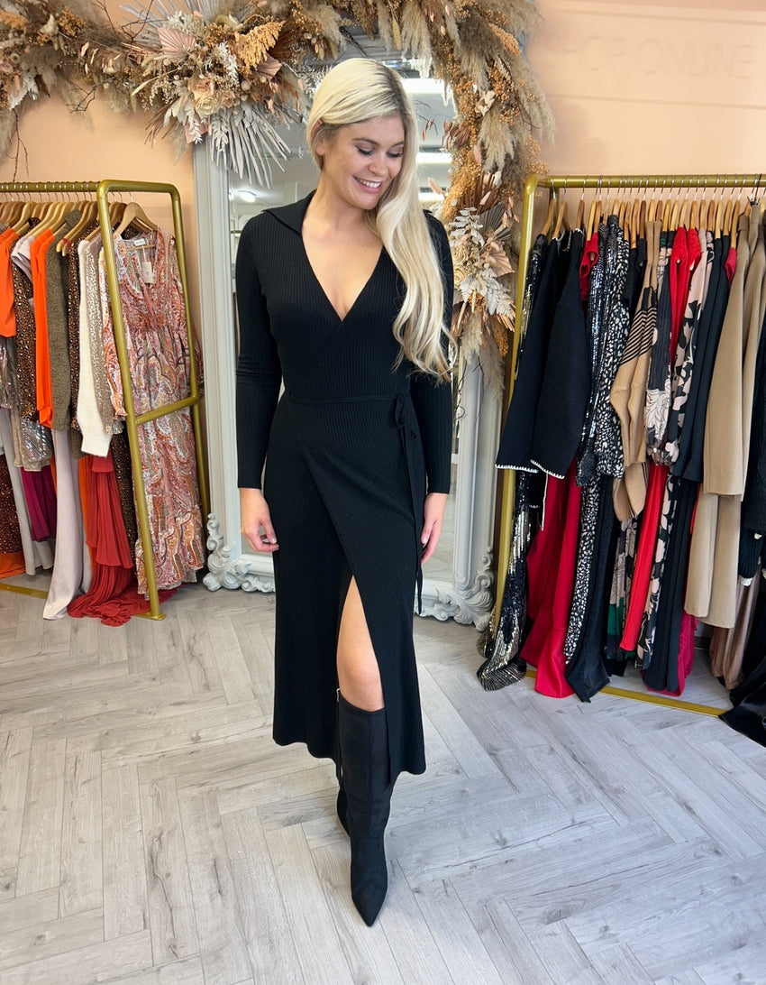 Sylvie Knit Dress Black