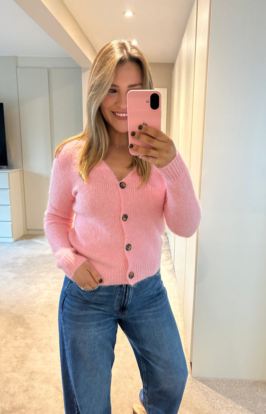 Jordan Knit, Hat & Scarf Pink