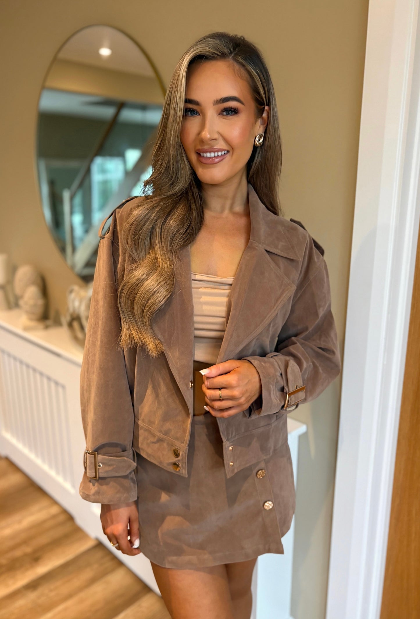 Maple Cropped Jacket Beige