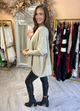 Pearl Stripe Knit Taupe