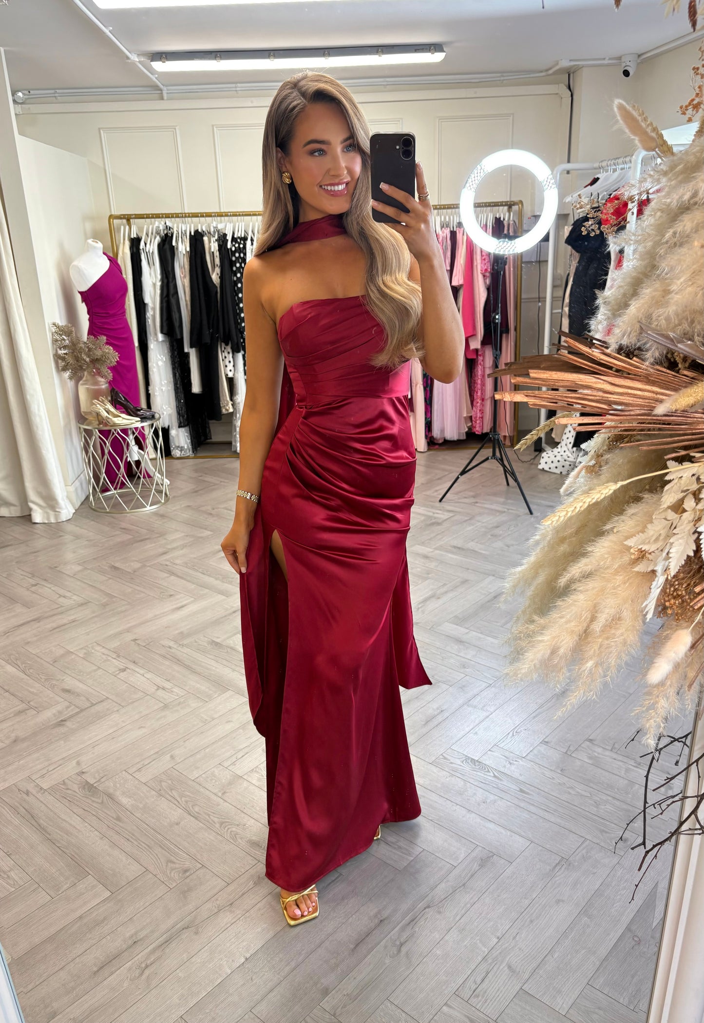 Charli Dress Burgundy