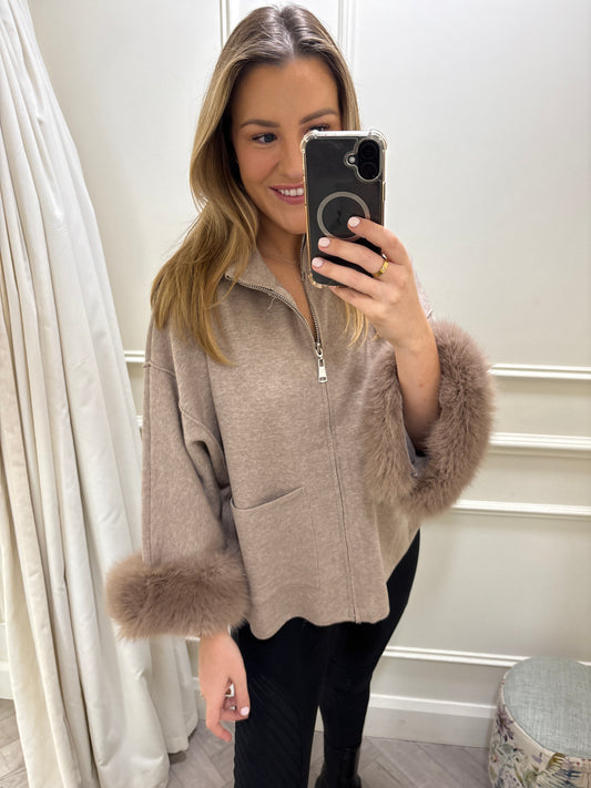 Lori Cardigan Knit Bisque